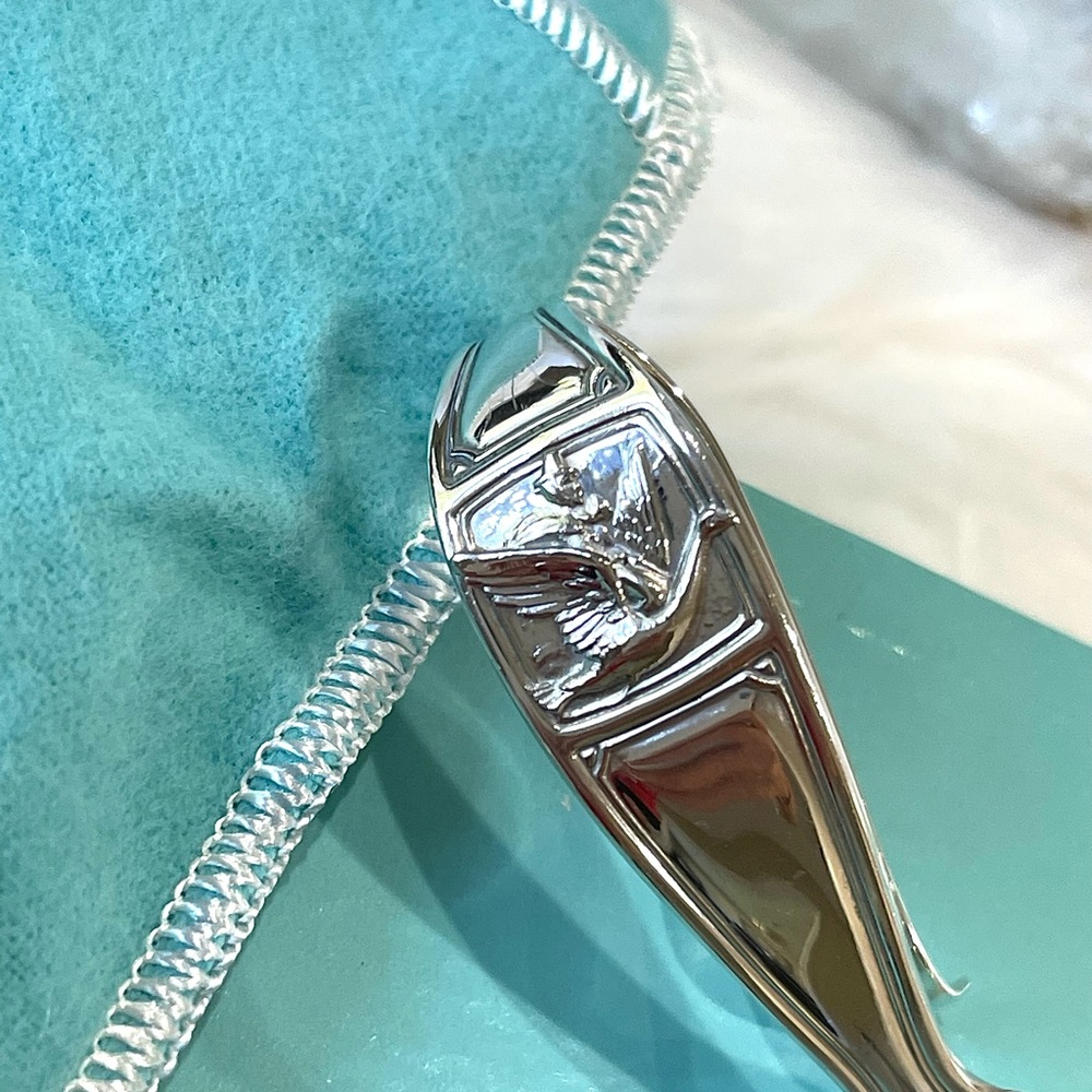 TIFFANY & Co BABY SPOON Mother Goose loop STERLING SILVER with box + pouch - Picture 3 of 15